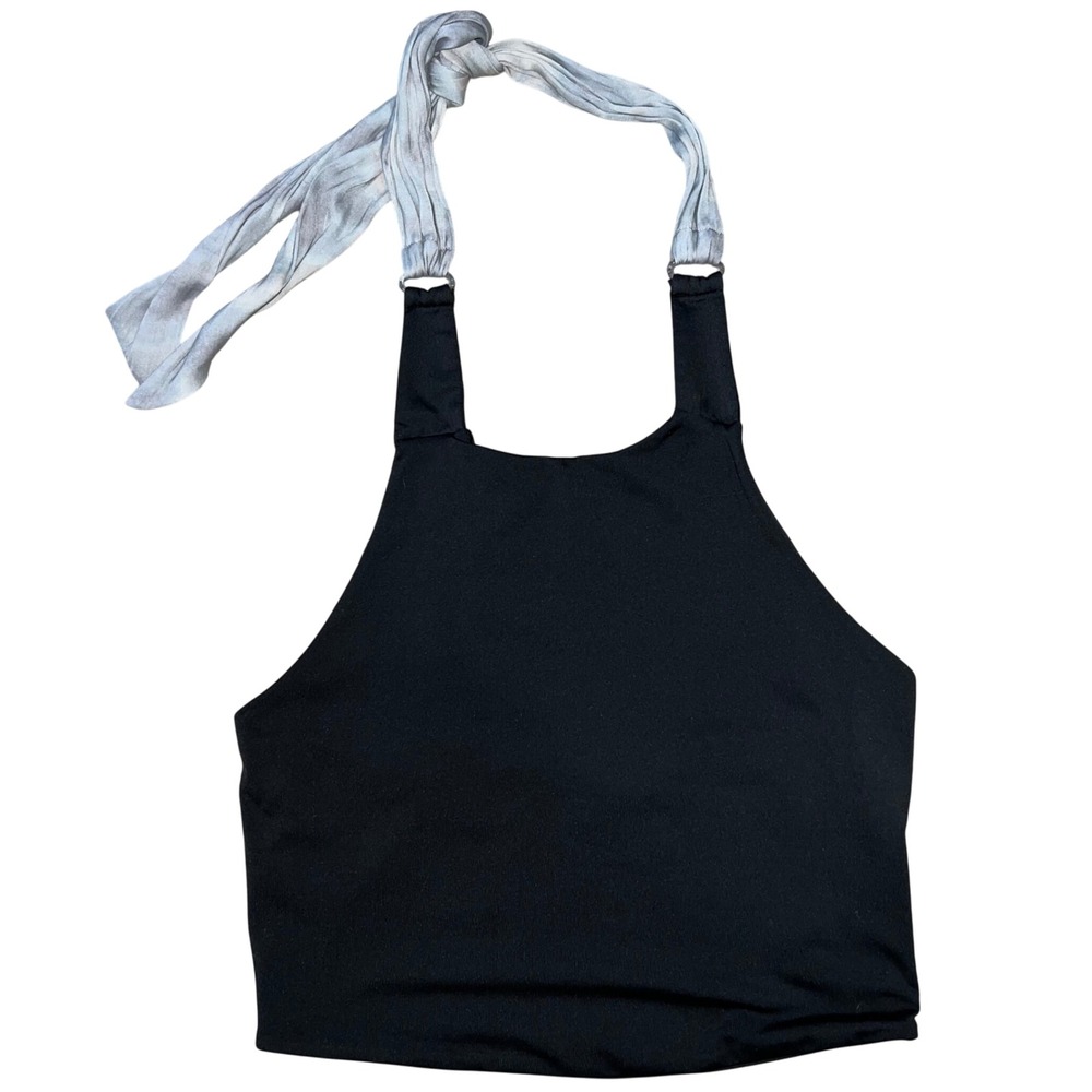 Free People Intimately Halter Top‎ Black Grey Size Small